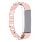 For Fitbit Alta HR Smart Watch Three Strains Stainless Steel Watch Band(Rose Gold) - 1