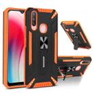 For vivo Y17 War-god Armor TPU + PC Shockproof Magnetic Protective Case with Folding Holder(Orange + Black) - 1