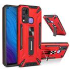 For vivo Y50 War-god Armor TPU + PC Shockproof Magnetic Protective Case with Folding Holder(Red) - 1