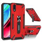 For vivo Y93 War-god Armor TPU + PC Shockproof Magnetic Protective Case with Folding Holder(Red) - 1