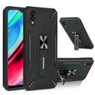 For vivo Y93 War-god Armor TPU + PC Shockproof Magnetic Protective Case with Folding Holder(Black) - 1