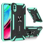 For vivo Y93 War-god Armor TPU + PC Shockproof Magnetic Protective Case with Folding Holder(Green + Black) - 1