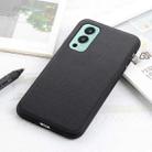 For OnePlus Nord 2 5G Lambskin Texture Protective Case(Black) - 1