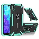 For Huawei Y5 2019 War-god Armor TPU + PC Shockproof Magnetic Protective Case with Folding Holder(Green + Black) - 1