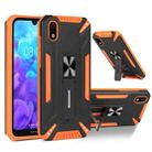 For Huawei Y5 2019 War-god Armor TPU + PC Shockproof Magnetic Protective Case with Folding Holder(Orange + Black) - 1
