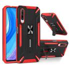 For Huawei Y9s War-god Armor TPU + PC Shockproof Magnetic Protective Case with Folding Holder(Red+ Black) - 1