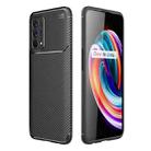 For OPPO Realme Q3 Pro 5G Carnival Version Carbon Fiber Texture Shockproof TPU Case(Black) - 1