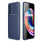 For OPPO Realme Q3 Pro 5G Carnival Version Carbon Fiber Texture Shockproof TPU Case(Blue) - 1