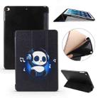 For iPad 10.2 Colored Pattern Horizontal Flip PU Leather Case, with Three-folding Holder & Honeycomb TPU Cover(Music Panda) - 1