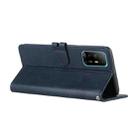 For OPPO A94 5G / A95 5G Stitching Style 2-Color Cow Texture Horizontal Flip PU Leather Case with Holder & Card Slot & Lanyard(Blue) - 5