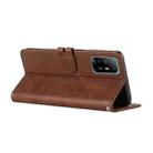 For OPPO A94 5G / A95 5G Stitching Style 2-Color Cow Texture Horizontal Flip PU Leather Case with Holder & Card Slot & Lanyard(Brown) - 5
