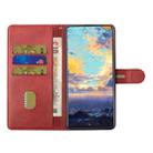 For OPPO A94 5G / A95 5G Stitching Style 2-Color Cow Texture Horizontal Flip PU Leather Case with Holder & Card Slot & Lanyard(Red) - 4