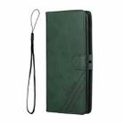 For OPPO A94 5G / A95 5G Stitching Style 2-Color Cow Texture Horizontal Flip PU Leather Case with Holder & Card Slot & Lanyard(Green) - 2