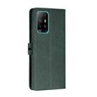 For OPPO A94 5G / A95 5G Stitching Style 2-Color Cow Texture Horizontal Flip PU Leather Case with Holder & Card Slot & Lanyard(Green) - 3