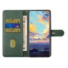 For OPPO A94 5G / A95 5G Stitching Style 2-Color Cow Texture Horizontal Flip PU Leather Case with Holder & Card Slot & Lanyard(Green) - 4