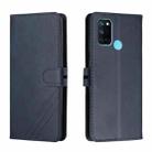 For Realme 7i Stitching Style 2-Color Cow Texture Horizontal Flip PU Leather Case with Holder & Card Slot & Lanyard(Blue) - 1