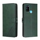 For Realme 7i Stitching Style 2-Color Cow Texture Horizontal Flip PU Leather Case with Holder & Card Slot & Lanyard(Green) - 1