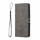 For Realme 8 5G Stitching Style 2-Color Cow Texture Horizontal Flip PU Leather Case with Holder & Card Slot & Lanyard(Gray) - 2