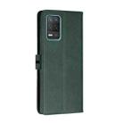 For Realme 8 5G Stitching Style 2-Color Cow Texture Horizontal Flip PU Leather Case with Holder & Card Slot & Lanyard(Green) - 3
