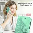 For vivo V21e 7-petal Flowers Embossing Pattern Horizontal Flip PU Leather Case with Holder & Card Slots & Wallet & Photo Frame(Green) - 6