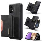 For Samsung Galaxy A32 5G DG.MING M2 Series 3-Fold Multi Card Bag Back Cover Shockproof Case with Wallet & Holder Function(Black) - 1
