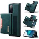 For Samsung Galaxy S20 FE DG.MING M2 Series 3-Fold Multi Card Bag Back Cover Shockproof Case with Wallet & Holder Function(Green) - 1