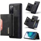 For Samsung Galaxy S20 FE DG.MING M2 Series 3-Fold Multi Card Bag Back Cover Shockproof Case with Wallet & Holder Function(Black) - 1
