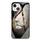 For iPhone 13 mini Tempered Glass + TPU Border Protective Case (Lion) - 1