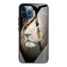 For iPhone 13 Pro Tempered Glass + TPU Border Protective Case (Lion) - 1