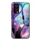 Tempered Glass + TPU Border Protective Case For OnePlus Nord 2 5G(Cat and Butterfly) - 1