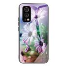 Tempered Glass + TPU Border Protective Case For OnePlus Nord 2 5G(Flowers) - 1