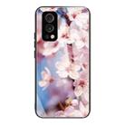 Tempered Glass + TPU Border Protective Case For OnePlus Nord 2 5G(Cherry Blossoms) - 1