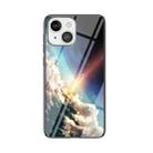 Starry Sky Pattern Tempered Glass + TPU Shockproof Protective Case For iPhone 13 mini(Bright Starry Sky) - 1