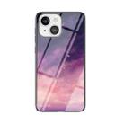 Starry Sky Pattern Tempered Glass + TPU Shockproof Protective Case For iPhone 13 mini(Fantasy Starry Sky) - 1