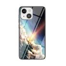 Starry Sky Pattern Tempered Glass + TPU Shockproof Protective Case For iPhone 13(Bright Starry Sky) - 1