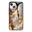 For iPhone 13 Colorful Painted Glass Shockproof Protective Case(Fox) - 1