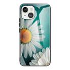 For iPhone 13 Colorful Painted Glass Shockproof Protective Case(Chamomile) - 1