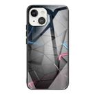 For iPhone 13 mini Colorful Painted Glass Shockproof Protective Case (Technology Rhombus) - 1