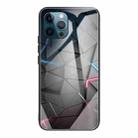 For iPhone 13 Pro Colorful Painted Glass Shockproof Protective Case (Technology Rhombus) - 1