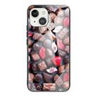 For iPhone 13 Pro Max Colorful Painted Glass Shockproof Protective Case (Chocolate) - 1