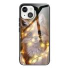 For iPhone 13 Pro Max Colorful Painted Glass Shockproof Protective Case (Fox) - 1