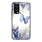 Colorful Painted Glass Shockproof Protective Case For OnePlus Nord 2 5G(Flowers and Butterflies) - 1