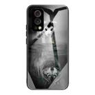 Colorful Painted Glass Shockproof Protective Case For OnePlus Nord 2 5G(Puppy) - 1