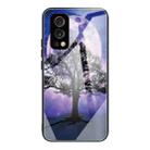 Colorful Painted Glass Shockproof Protective Case For OnePlus Nord 2 5G(Tree) - 1