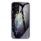 Colorful Painted Glass Shockproof Protective Case For OnePlus Nord 2 5G(Feather) - 1