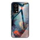 Colorful Painted Glass Shockproof Protective Case For OnePlus Nord 2 5G(Clouds) - 1