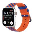 Nylon Single Loop Watch Band For Apple Watch Ultra 49mm / Series 8&7 45mm / SE 2&6&SE&5&4 44mm / 3&2&1 42mm(Orange+Black) - 1
