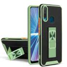 For vivo Y17 / Y12 / Y15 / Y11 Dual-color Skin Feel TPU + PC Magnetic Shockproof Case with Invisible Holder(Green) - 1