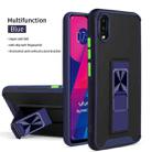For vivo Y93 Dual-color Skin Feel TPU + PC Magnetic Shockproof Case with Invisible Holder(Blue) - 2