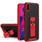 For vivo Y93 Dual-color Skin Feel TPU + PC Magnetic Shockproof Case with Invisible Holder(Red) - 1